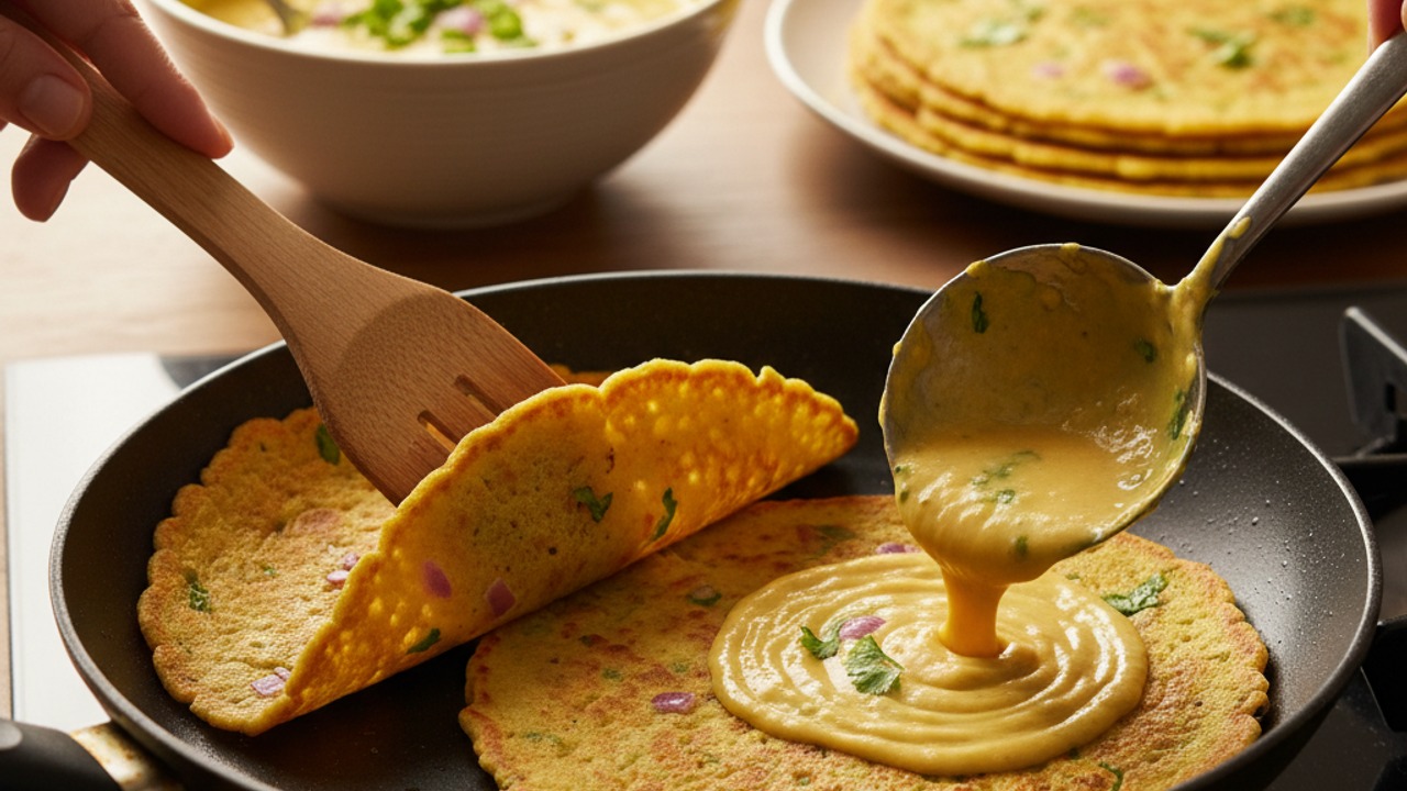 Cook the chillas