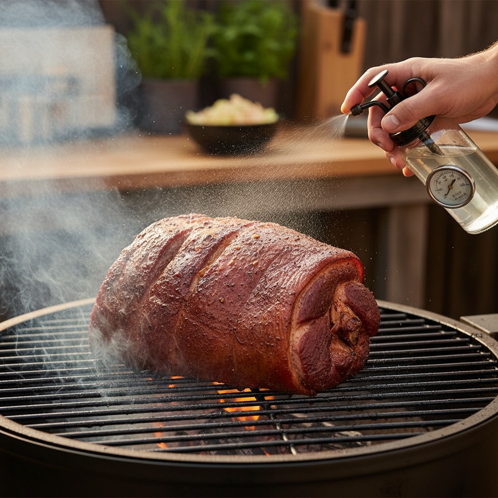 Set up the smoker and begin smoking