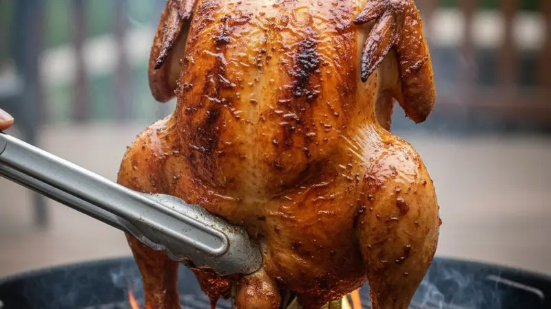 Finish over direct heat for extra-crispy skin