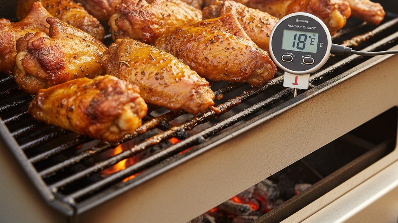 Raise heat and crisp the skin