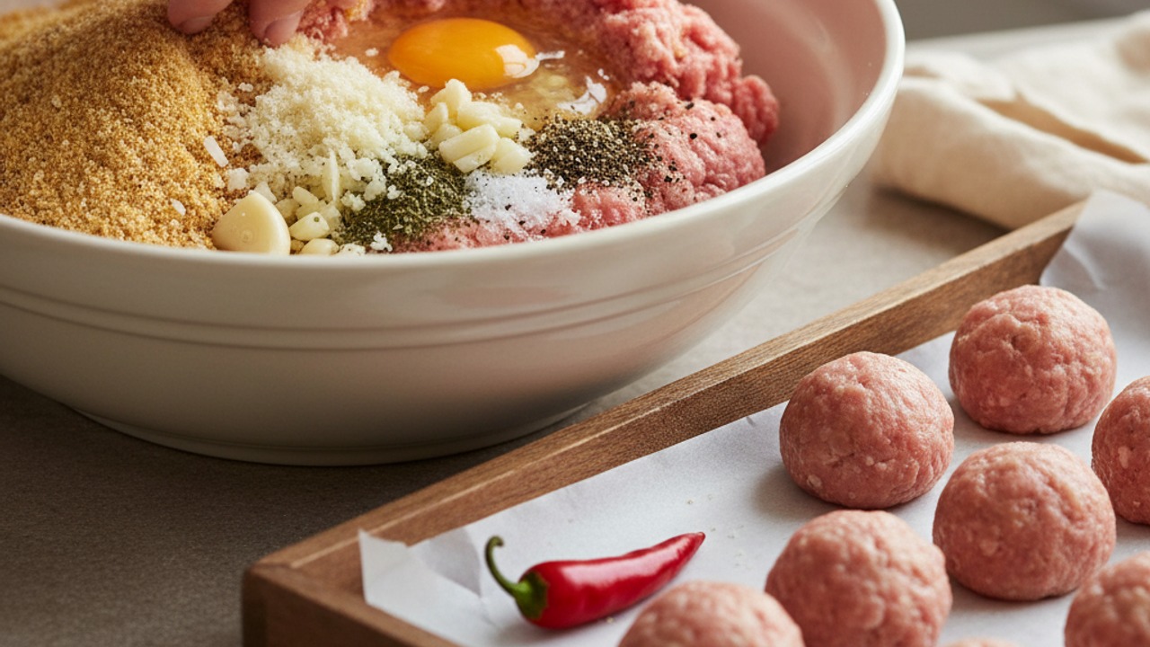 Make the meatball mixture