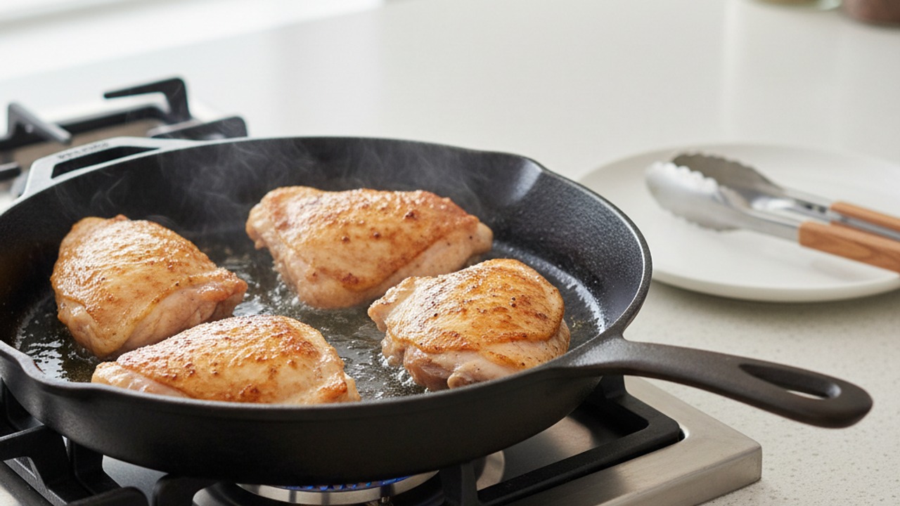 Sear the chicken
