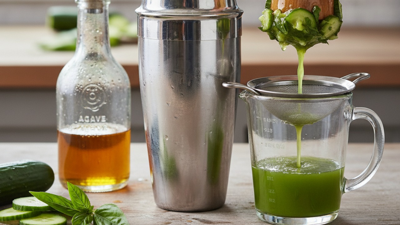 Make cucumber-basil base