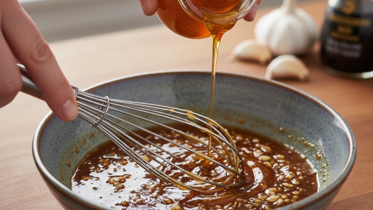 Mix the honey-garlic glaze