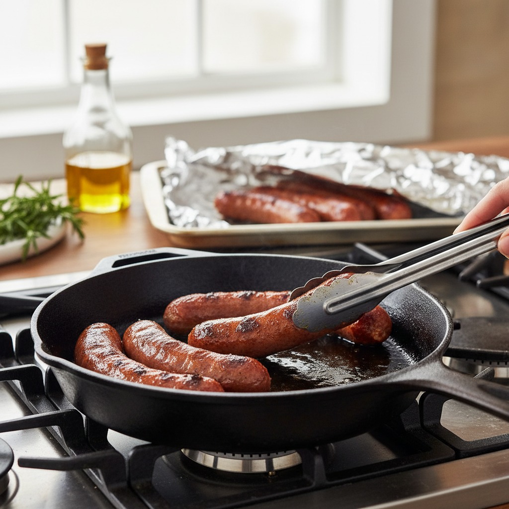 Cook the sausages