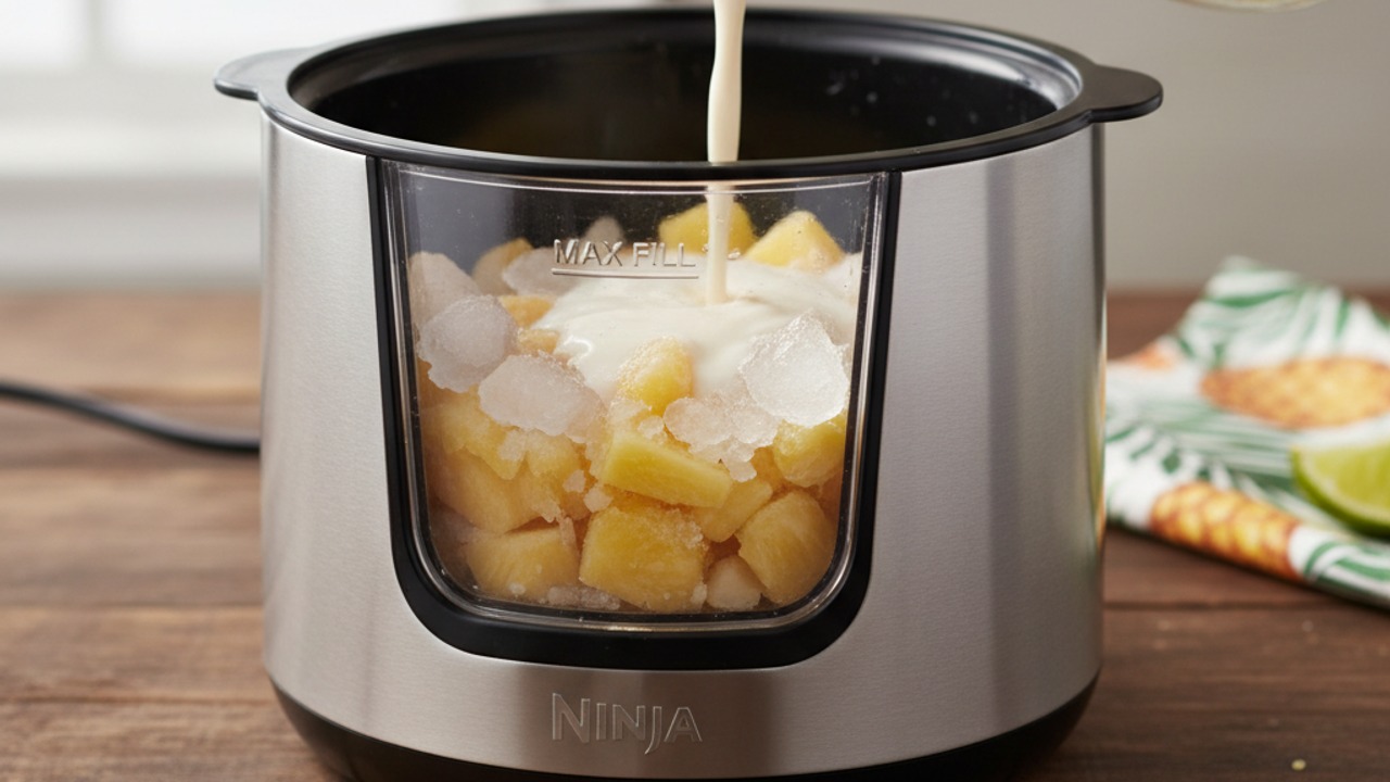 Load the Ninja Slushy Maker (follow fill lines)