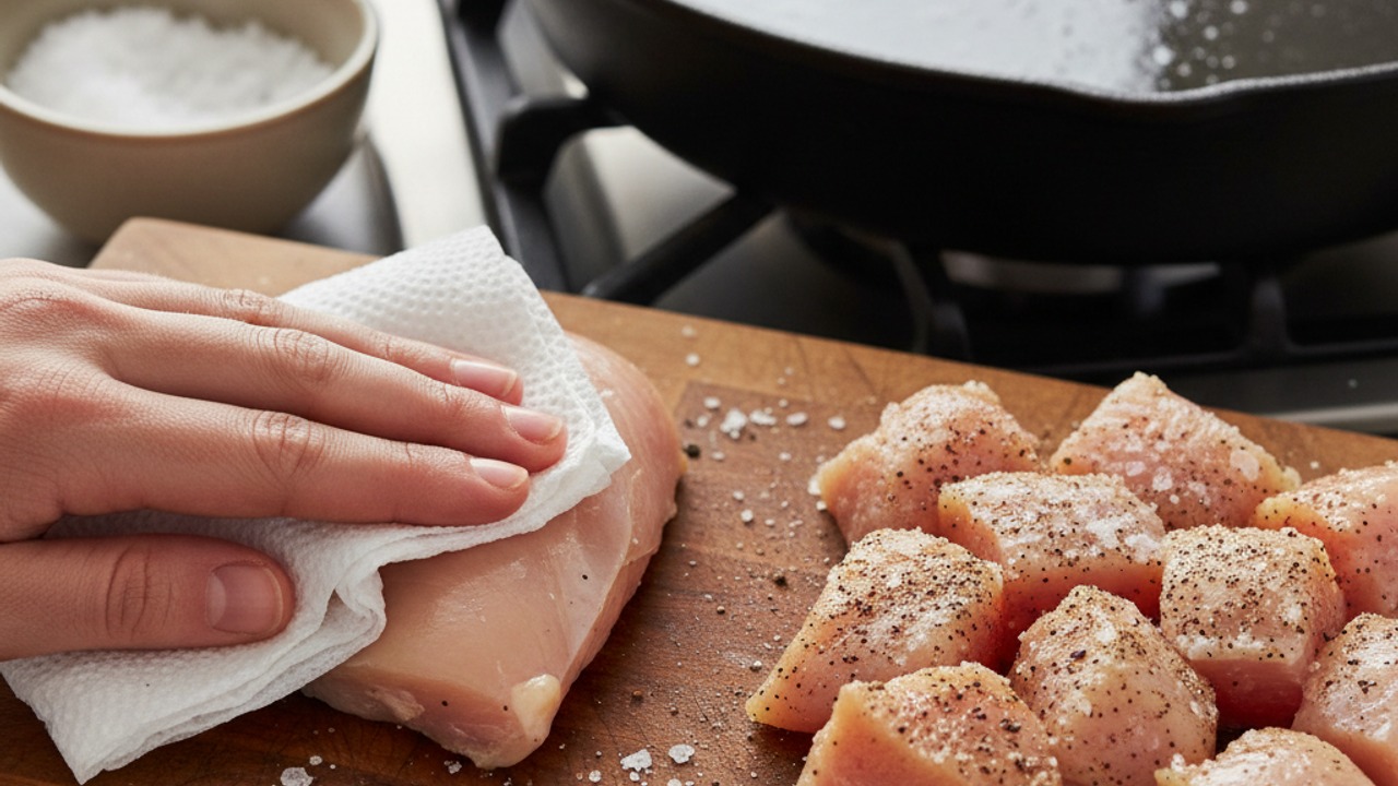 Prepare and season the chicken