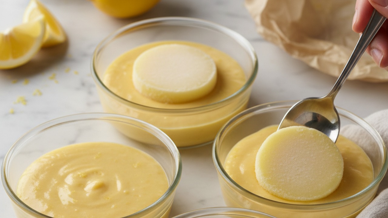 Assemble cakes with frozen curd centers