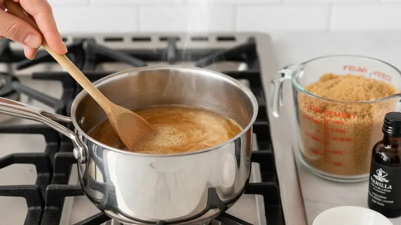 Make the brown sugar syrup (yields ~1 cup / 240 ml)