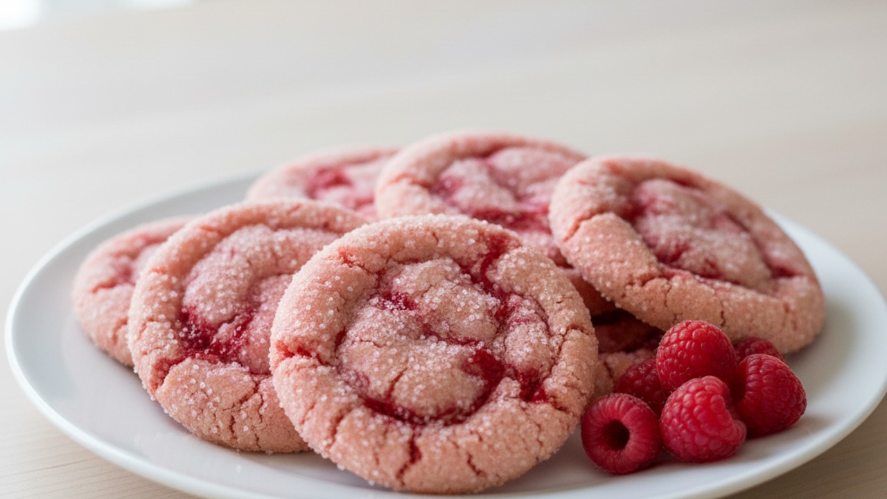Fresh Raspberry Sugar Cookies