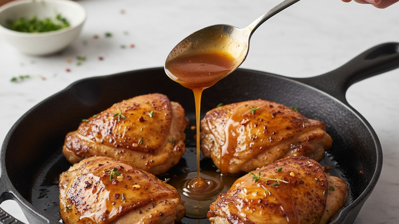 Glaze the chicken