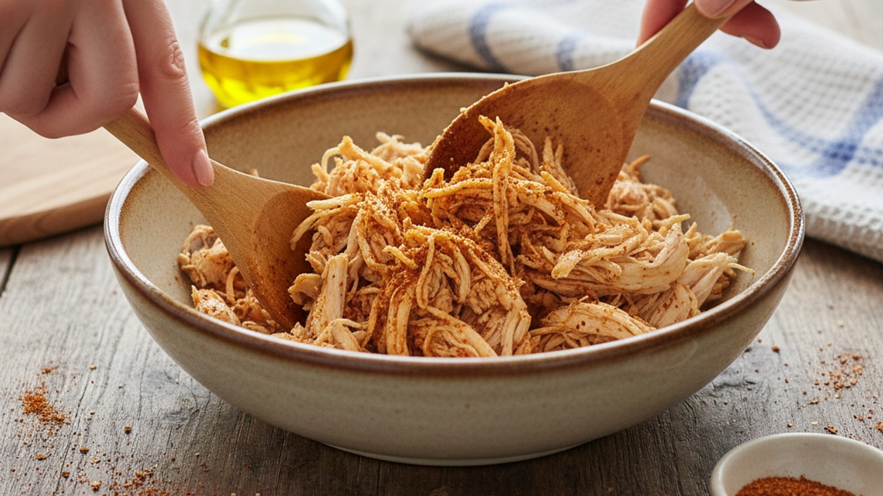 Prep the chicken filling