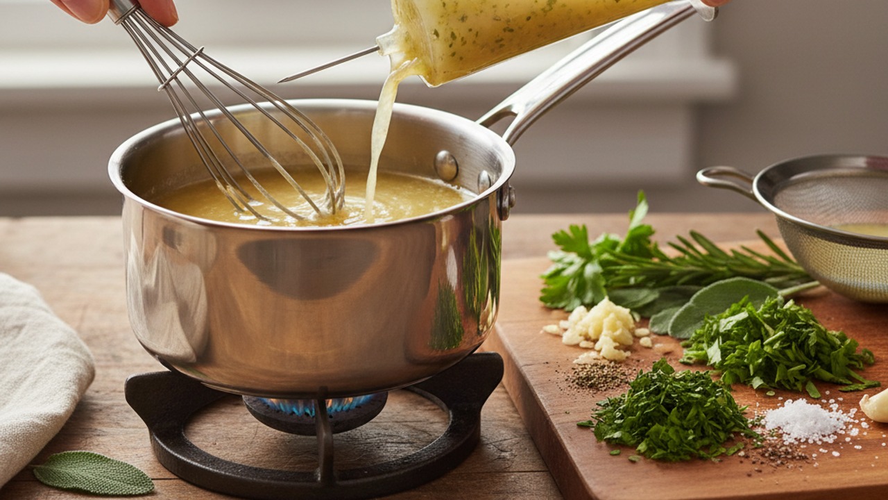 Make the herb butter injection