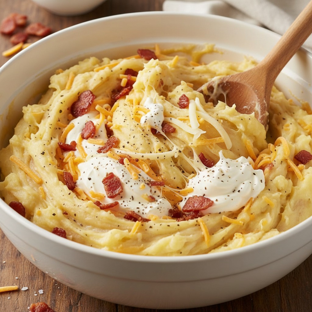 Make the creamy three-cheese filling