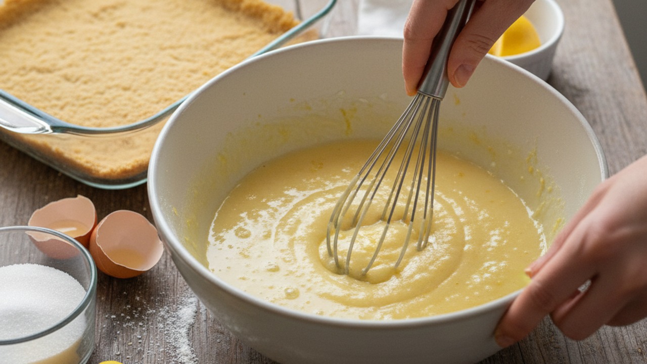 Whisk the lemon filling
