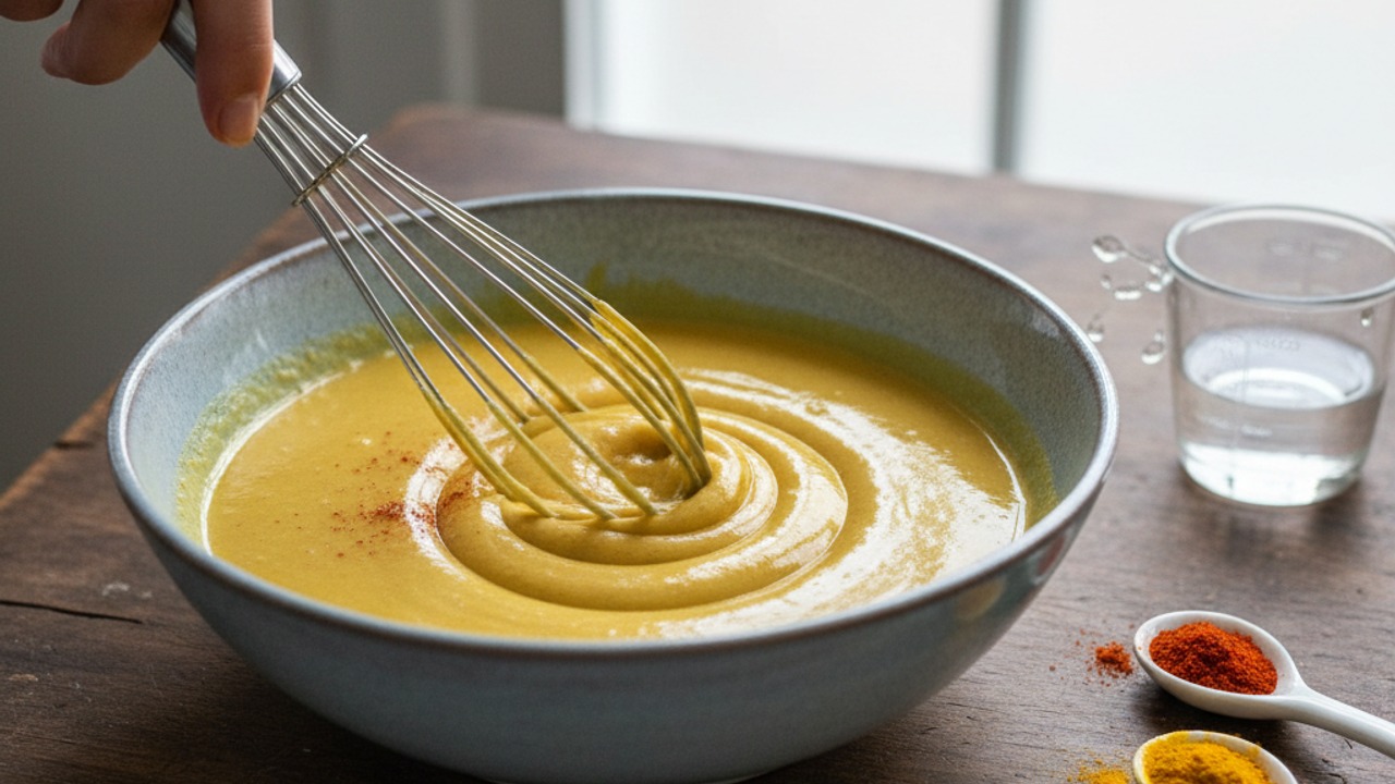 Whisk the batter