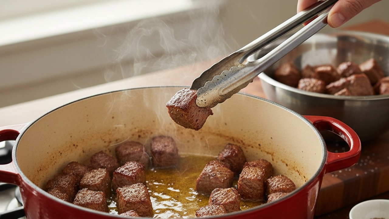Brown the beef