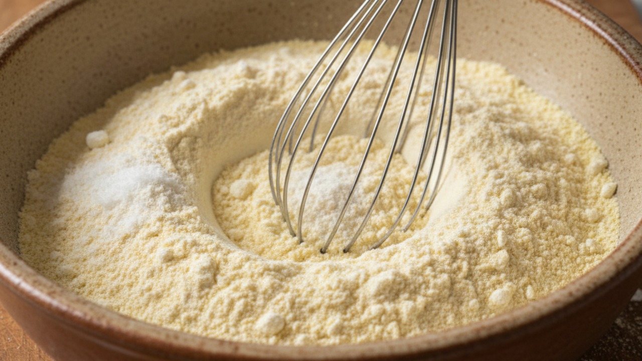 Combine dry ingredients and make the well