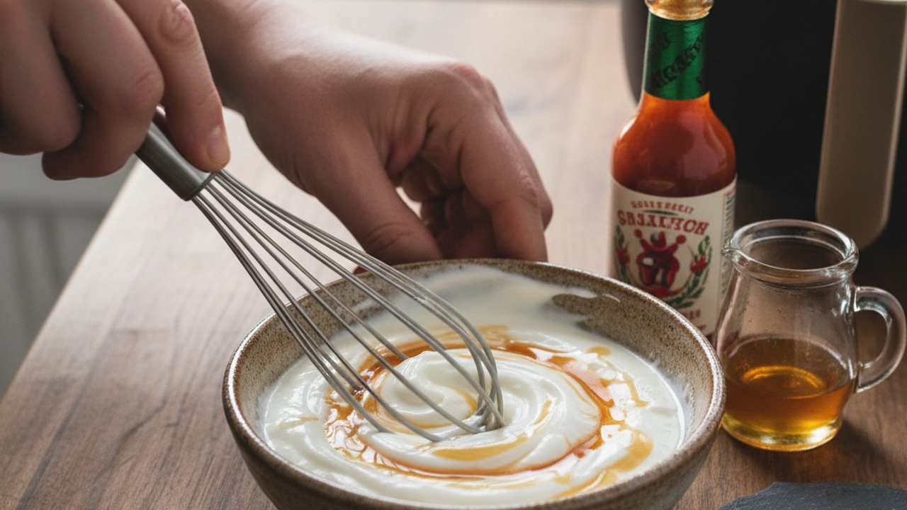 Make the spicy-honey yogurt dip
