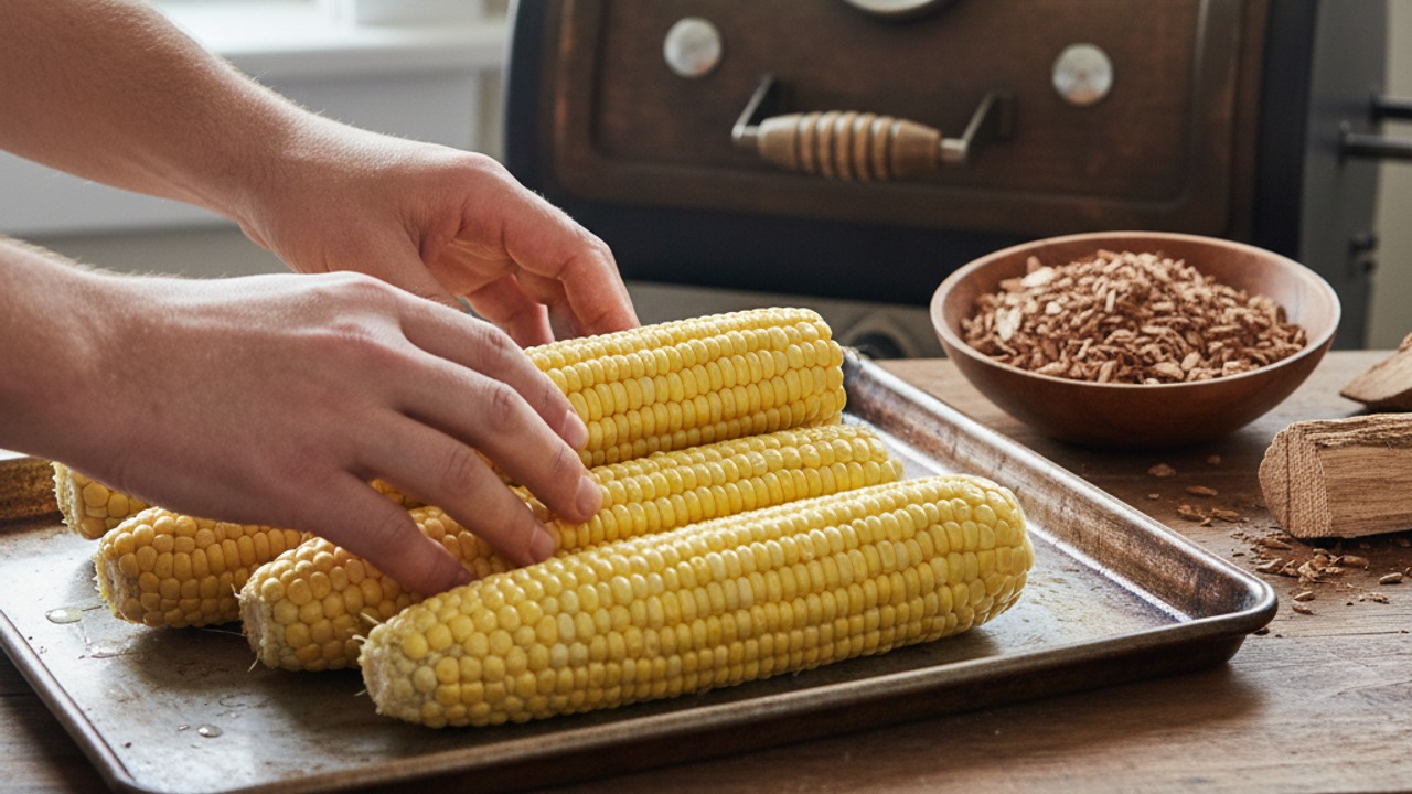 Prep smoker and corn