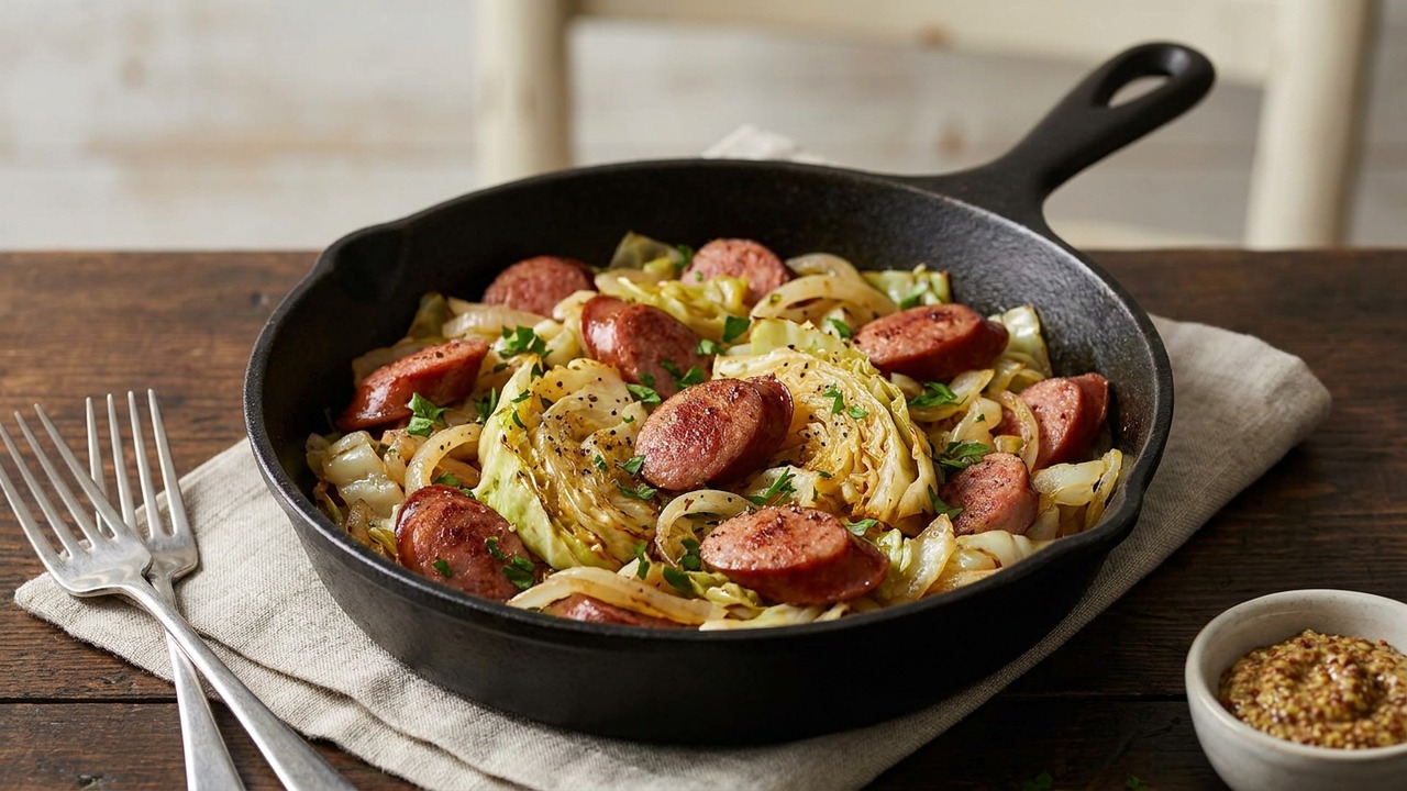 Kielbasa and Cabbage Skillet