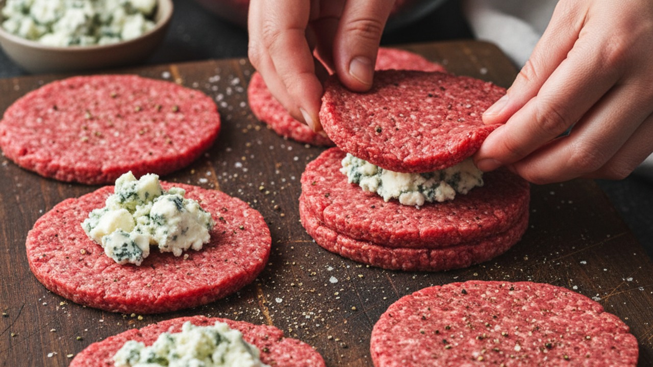 Form and stuff the patties