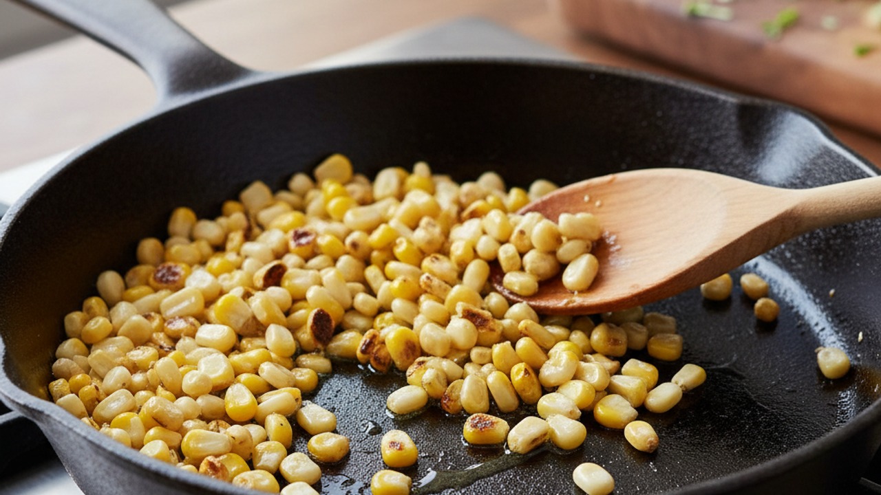 Char the corn