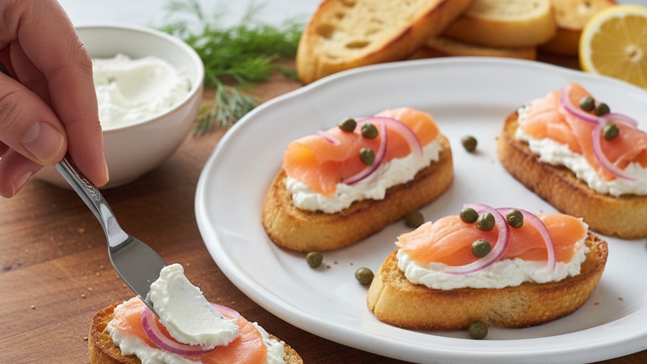 Assemble crostini