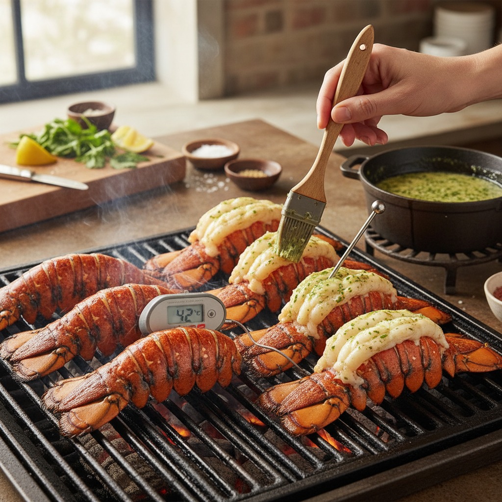 Grill shell-side down first