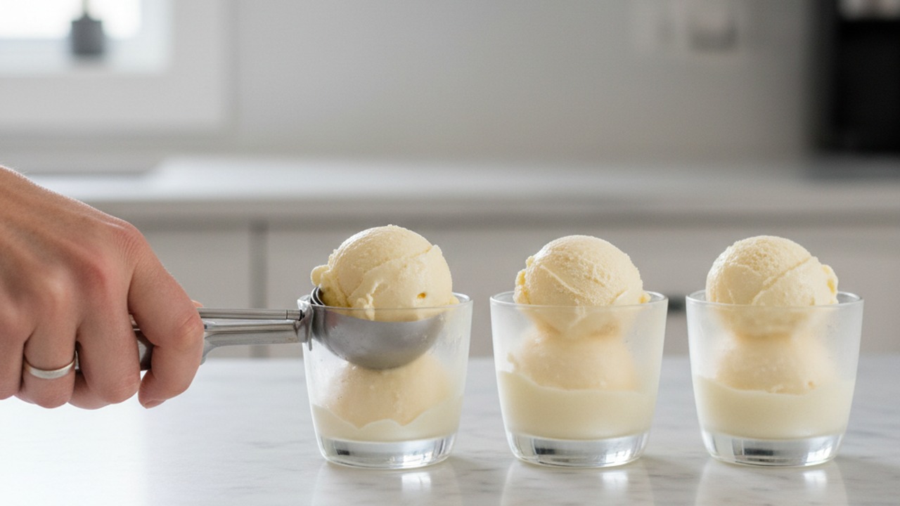 Portion the gelato
