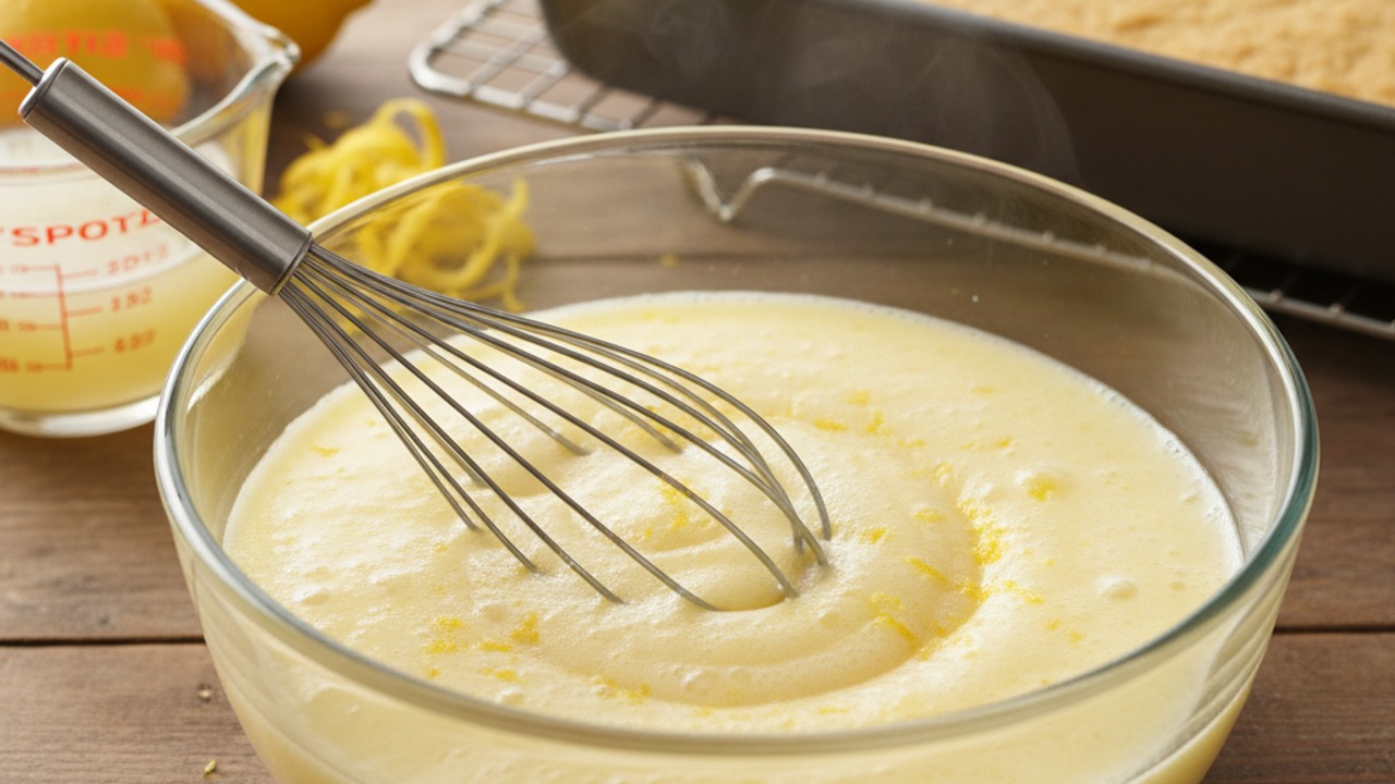 Whisk the lemon filling