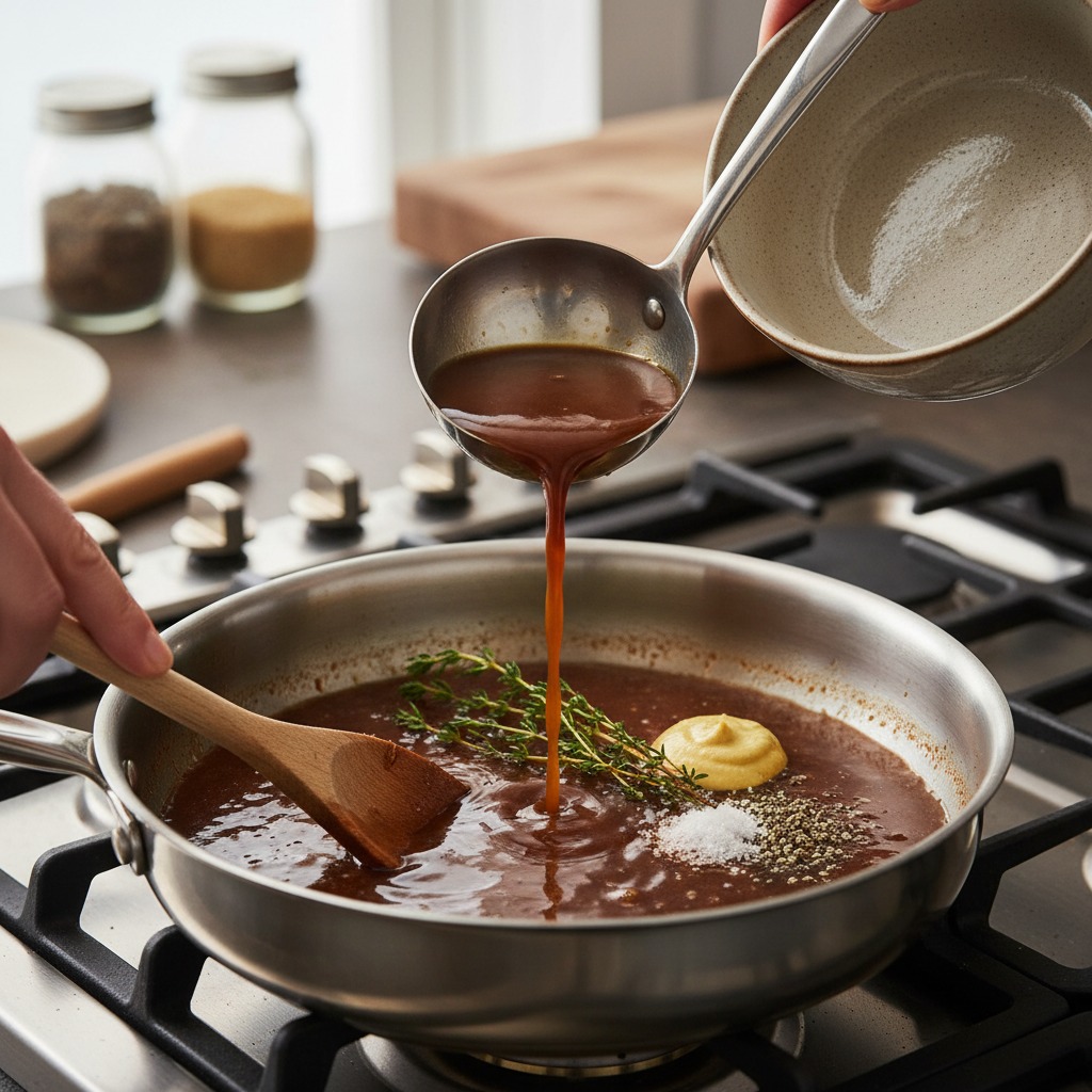 Deglaze and build flavor