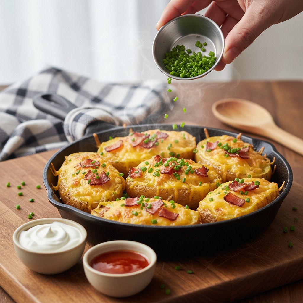Garnish and serve warm