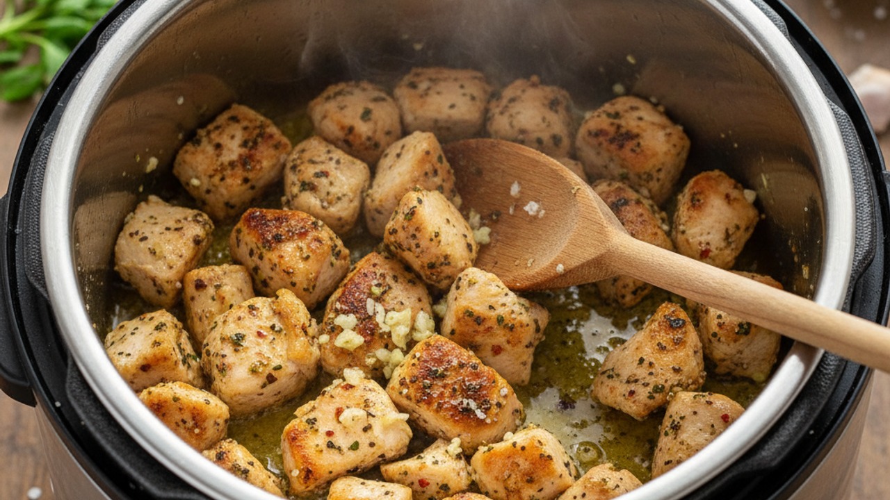 Season and sear the chicken