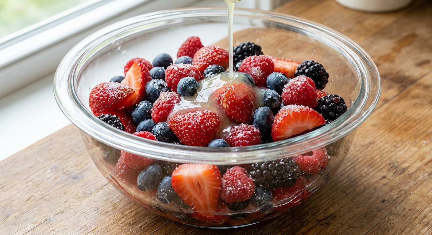 Macerate the berries
