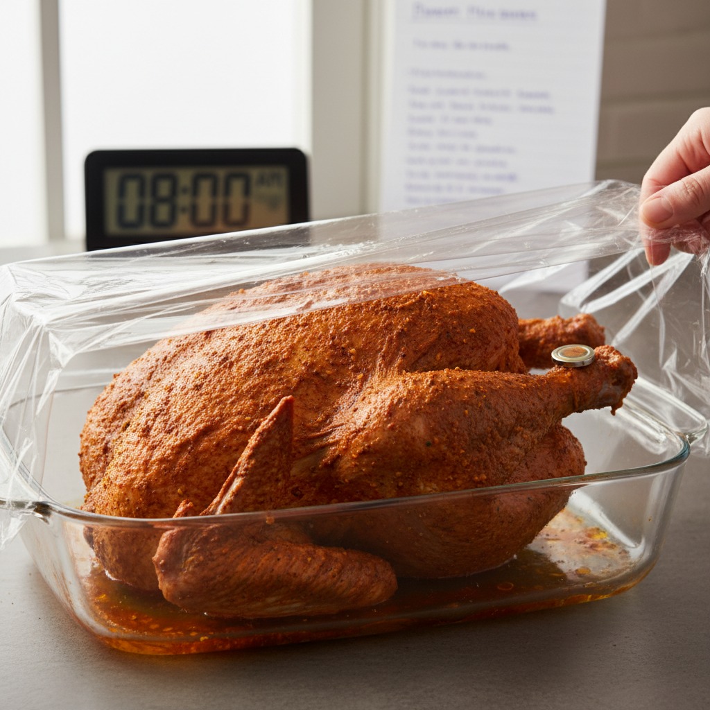 Marinate and bring to room temperature