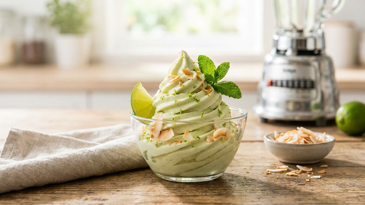 Ninja Vegan Coconut Lime Soft Serve — Dairy-Free Slushy