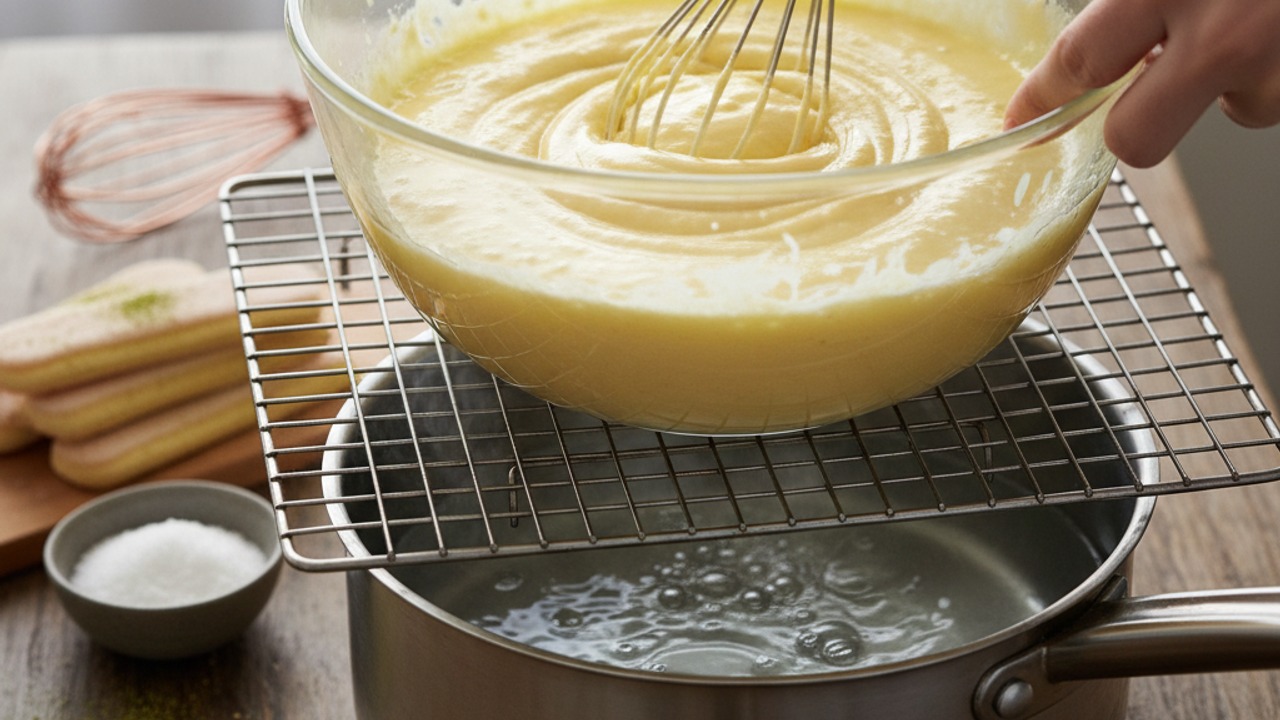 Prepare the warm zabaglione