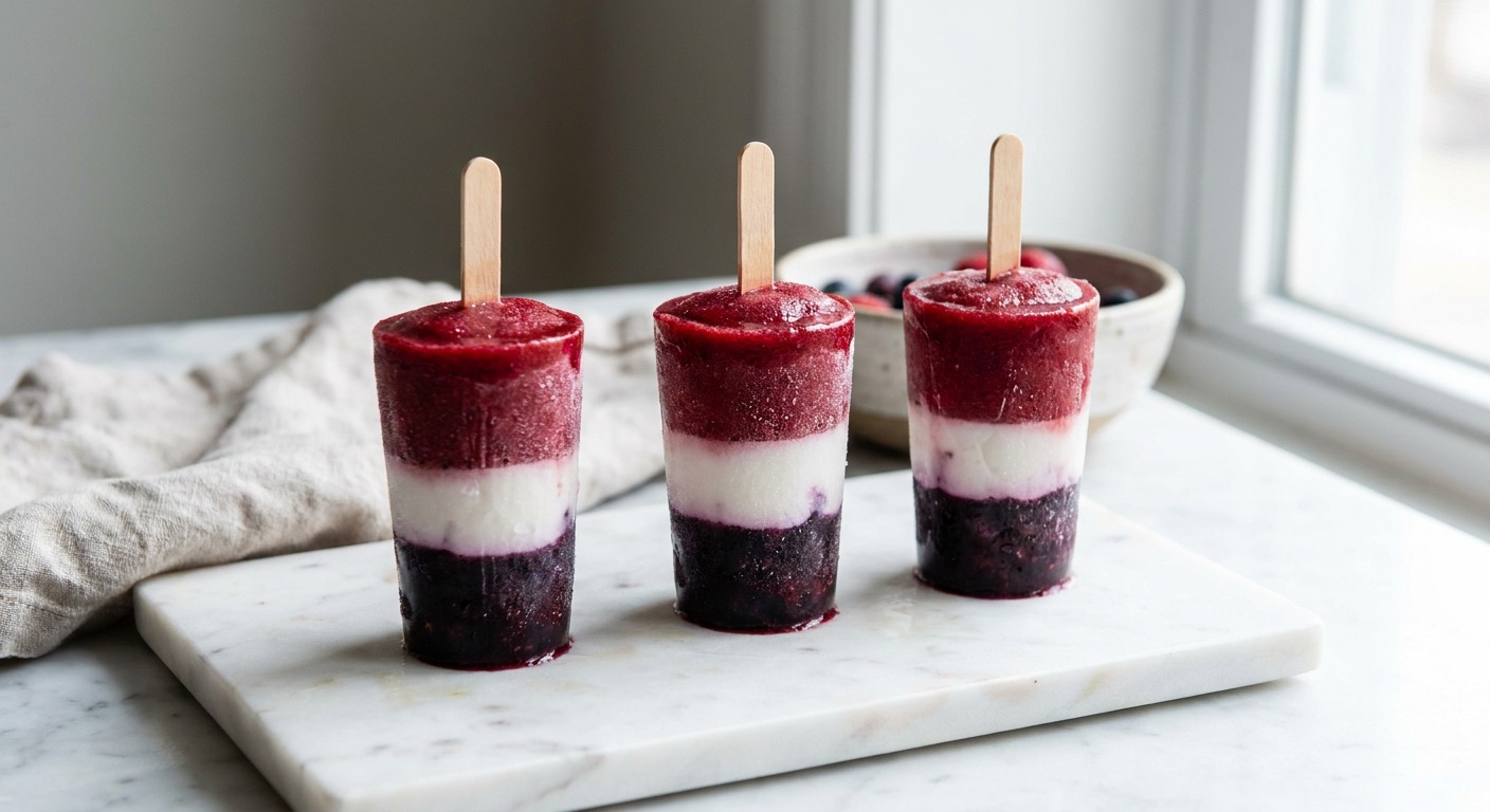 Boozy Red White Blue Popsicles (Vodka Ice Pops for Adults)