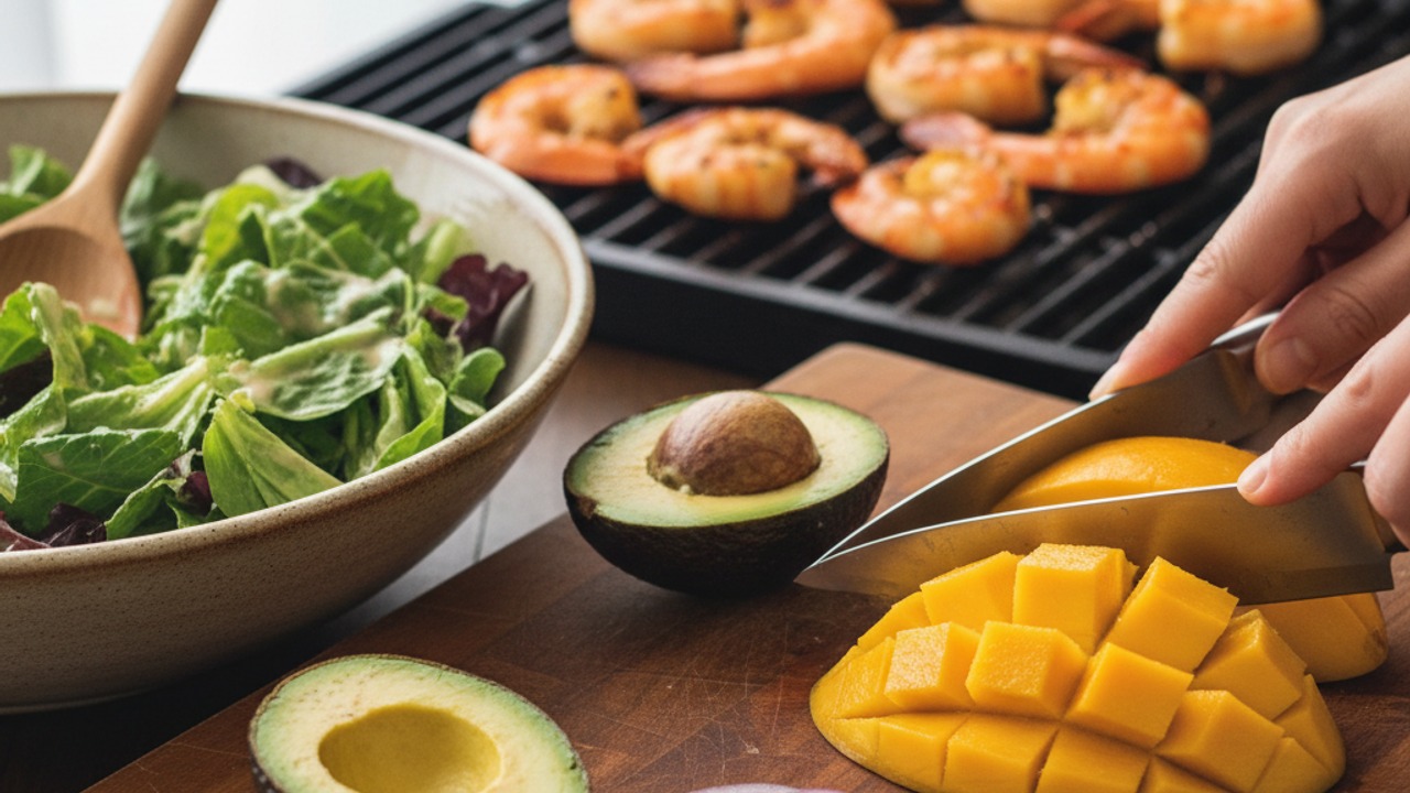 Prep the salad ingredients