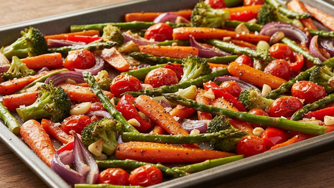 Roast the seasonal vegetables