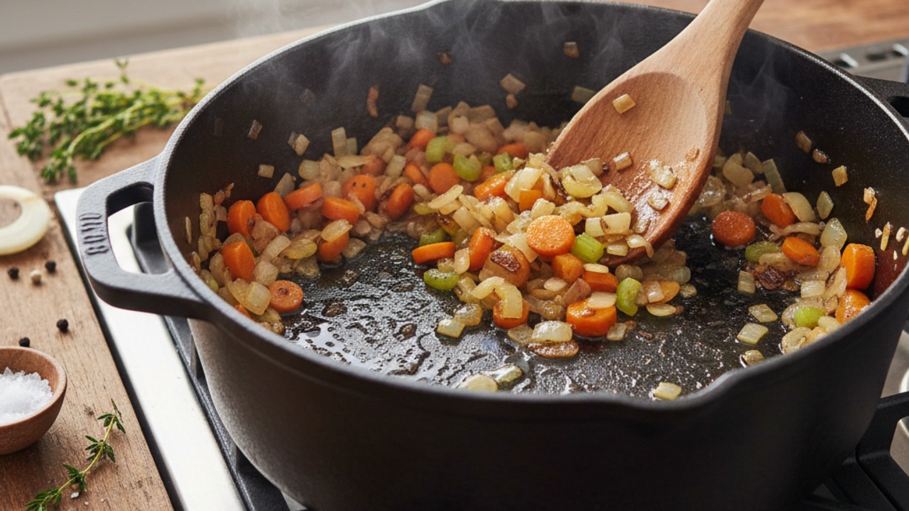 Sauté the aromatics