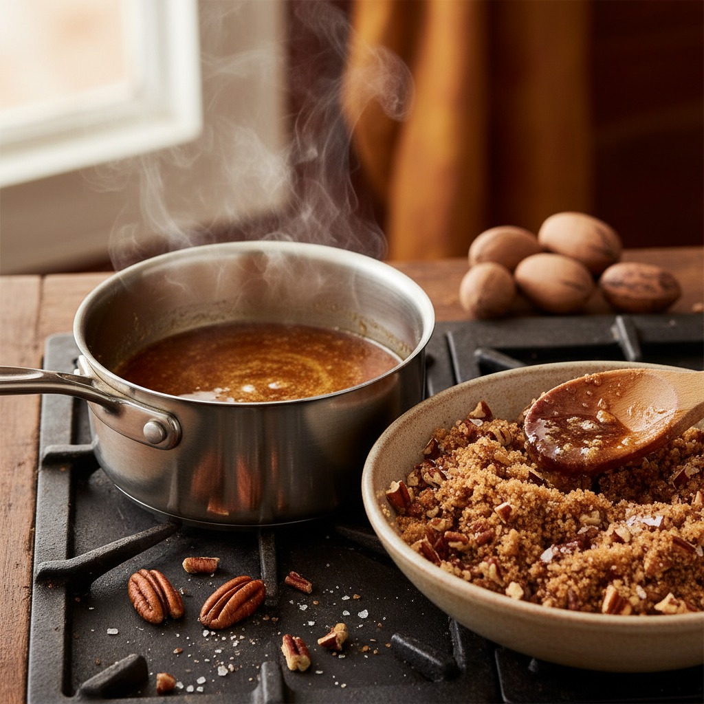 Make the brown-butter pecan streusel