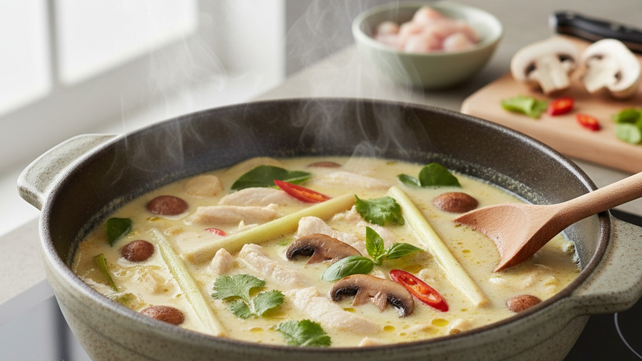 Cook the chicken and mushrooms