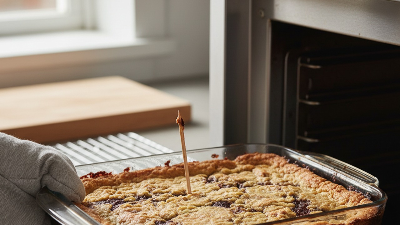 Bake until set
