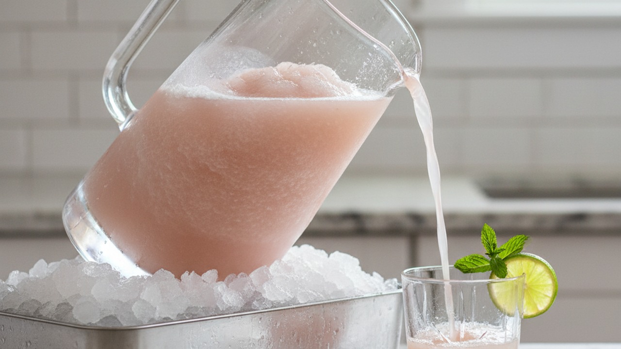 Serve from a pitcher or cooler and garnish