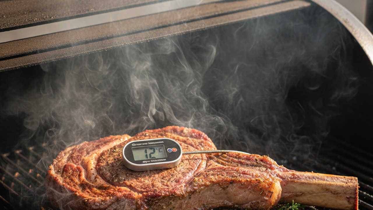 Smoke to the target internal temperature