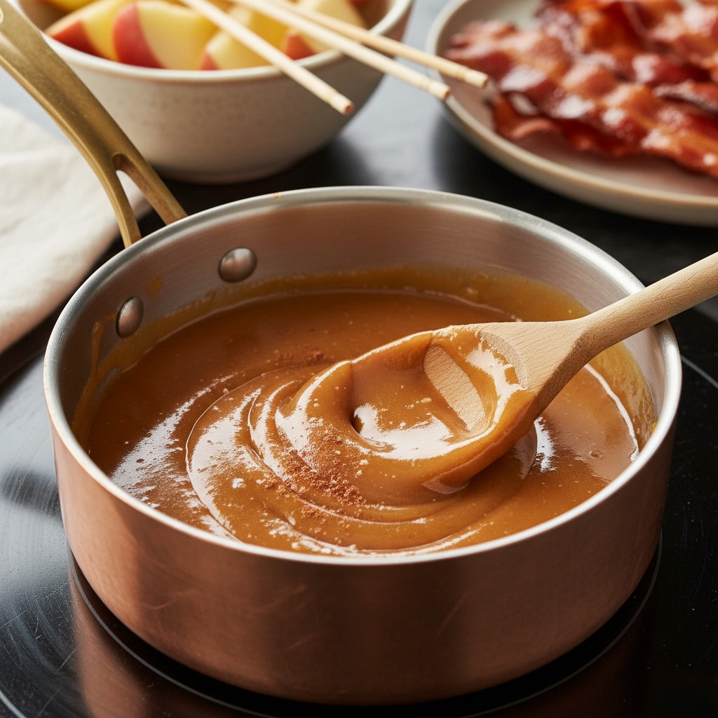 Make the cinnamon caramel drizzle