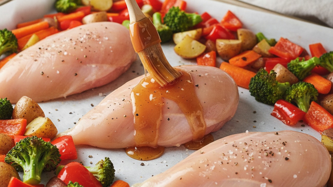 Prepare and position the chicken