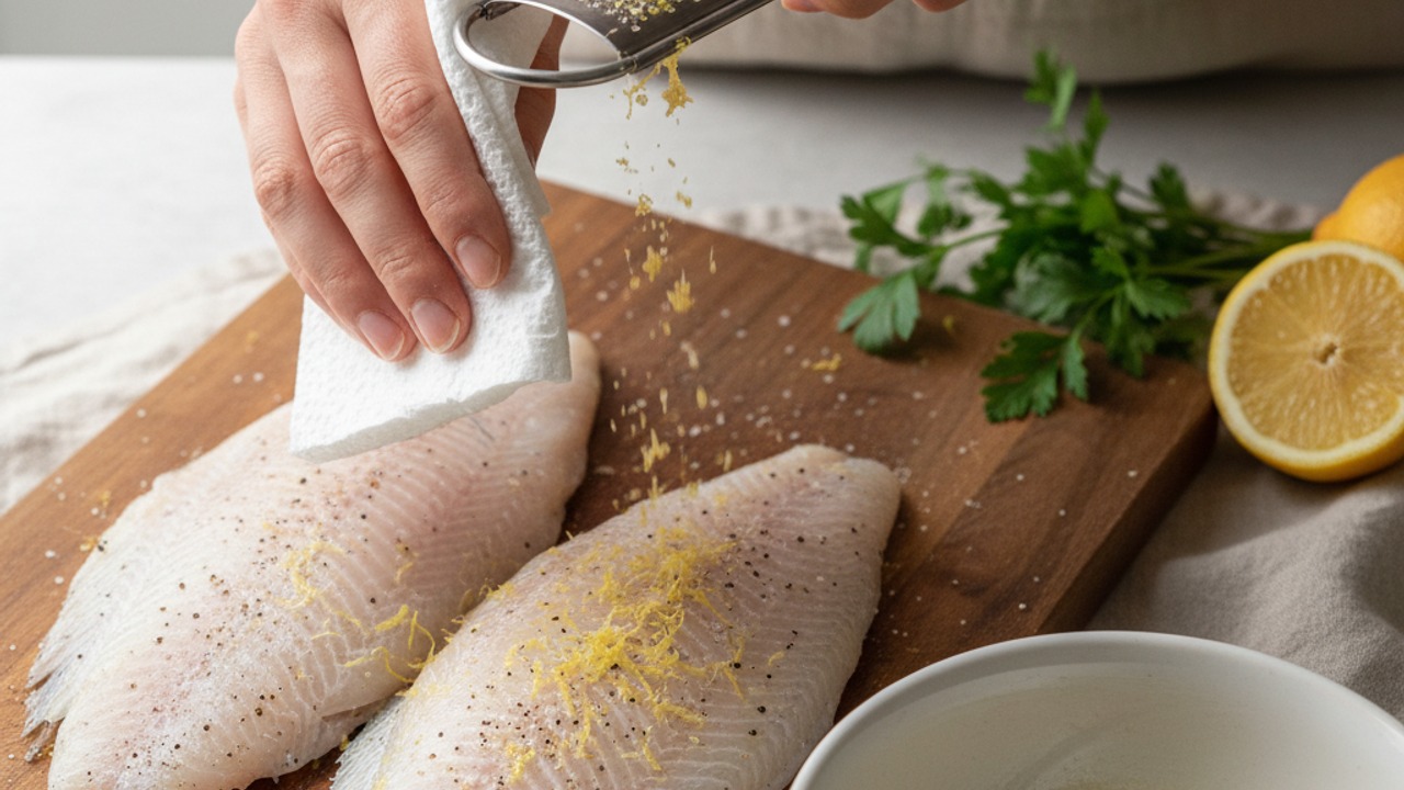 Prep the fillets and egg wash